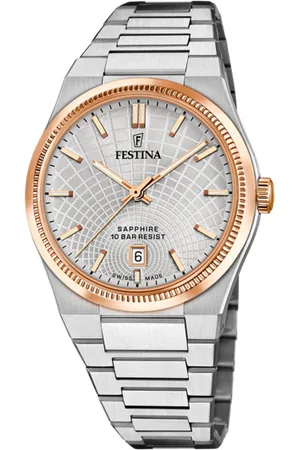 Festina Montre Homme Swiss Made Rivé F20065/1 Argenté