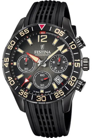 Festina Montre Timeless Chronograph F20518/3 Noir, Bracelet Caoutchouc, Homme