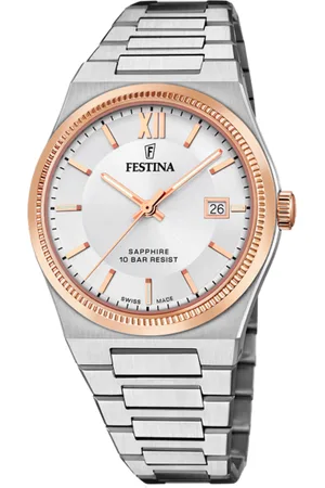 Festina Montre Homme Swiss Made Rivé F20036/1 Argenté
