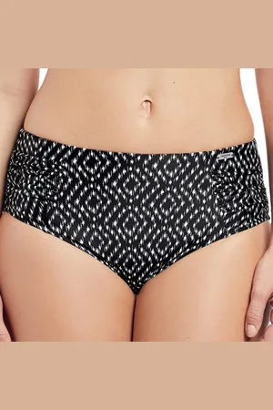Fantasie Slip de Bain taille haute côté plissés Imprimé