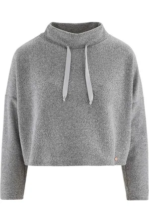 Cache Coeur Sweat court maternité gris Lingerie Sweethome en viscose