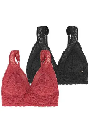 Dorina Lot de deux bralettes rembourées légères Corail/Black