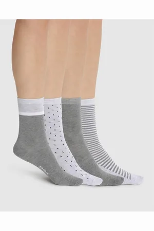 Dim Lot de 4 paires de chaussettes Ecod gris chiné/gris/