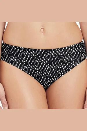 Fantasie Slip de bain mi couvrant plissé Imprimé
