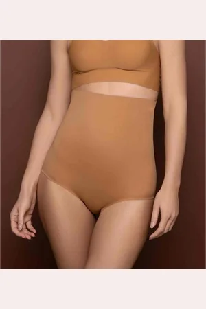 Bye Bra Culotte taille haute invisible - Marron Invisible Shapewear