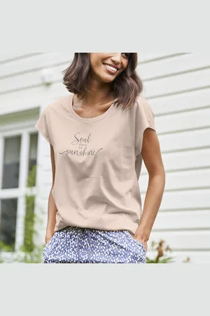 vivance collection T-shirt abricot en coton