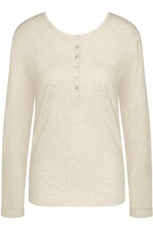 Triumph Top manches longues MIX & MATCH Nude en coton