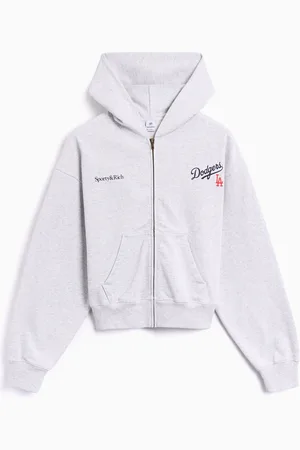 Sporty & Rich Sweat Zippé Crop Dodgers Serif pour femme