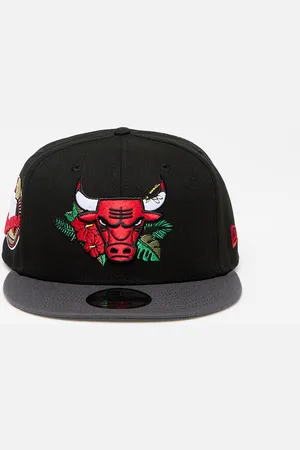 New Era Chicago Bulls 9FIFTY NBA Floral Snapback Cap / Graphite/Dark Graphite S-M