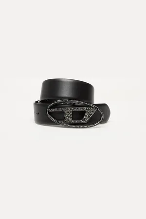 Diesel Bande Oval D Logo B-1Dr Strass Belt 85
