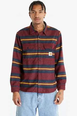 Carhartt Veste Oregon Shirt Jacket , Bordeaux XS