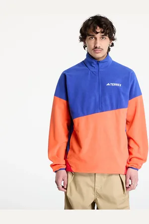adidas Veste adidas Terrex Multi Climawarm Fleece Anorak / Semi Impact Orange/ Pure Ruby L