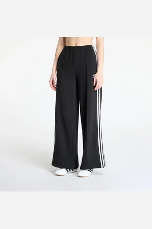 adidas Pantalons adidas 3 Stripes Wide Leg Loose French Terry Pant L