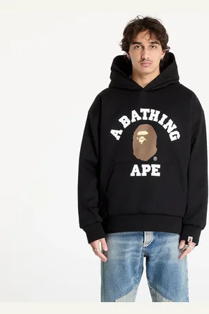 A Bathing Ape Sweatshirt College Puffy Relaxed Fit Pullover Hoodie M M