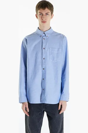 Nike Chemise Life Oxford Buttondown Long Sleeve Shirt / Game Royal/ Football Grey L