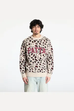 Patta Pull Leopard Brushed Knitted Sweater UNISEX L