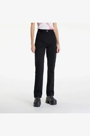 Calvin Klein Pantalons Jeans Woven Label High Rise Straight Pant L