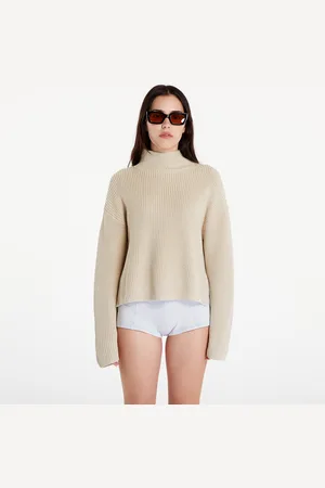Calvin Klein Pull Jeans Chunky Loose High Neck Sweater L