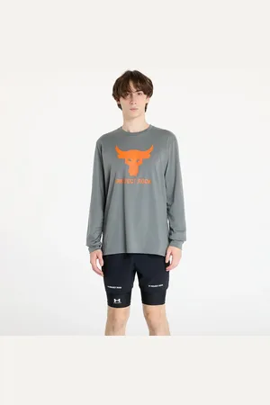 Under Armour T-shirt Project Rock BRAHMA BULL Long Sleeve / Team Orange L