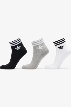 adidas Trefoil Ankle Socks 3-Pack / Black/ Gray 35-38