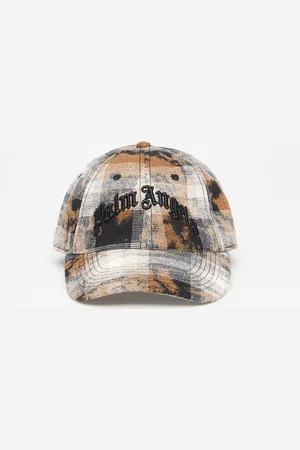 Palm Angels Curved Logo Check Cap / Black Universal