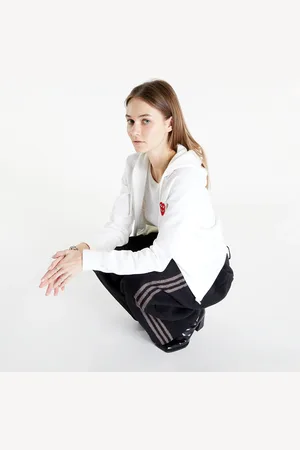 Comme des Garçons Sweatshirt Double Heart Zip Hoodie L