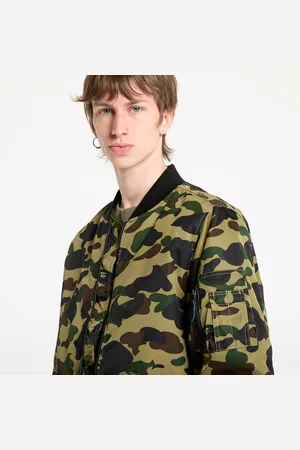 A Bathing Ape Veste 1St Camo Shark Ma-1 Jacket UNISEX L