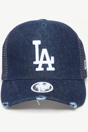 New Era Los Angeles Dodgers Womens MLB Denim 9FORTY A-Frame Trucker Cap Universal