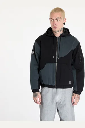 DIME Veste Panel Denim Hooded Bomber UNISEX L