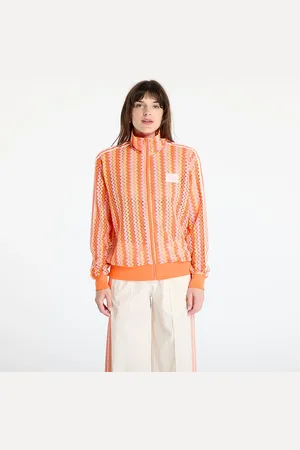 adidas Sweatshirt Summer Glow Firebird Track Top / Hazy Orange/ Semi Solar Orange L