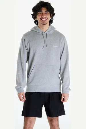 Carhartt Sweatshirt Hooded Script Embroidery Sweat UNISEX / White L