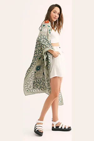 Free People Magic Dance Border Print Duster par en , pour femme