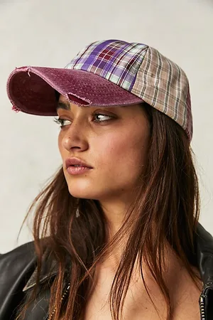 Free People Casquette de baseball à carreaux mélangés Crossroads par en , pour femme