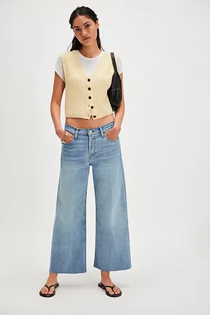 RE/DONE Jeans Évasés Mi-Taille Raccourcis en , pour femme taille: 27 chez Free People