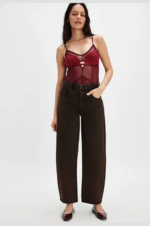 Frame Jean barrel long en , pour femme taille: 29 chez Free People