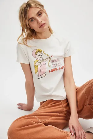 RE/DONE Classic Love Life Tee en , pour femme taille: XS chez Free People