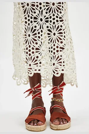 Paloma Barceló Adaya Wrap Espadrille Sandals par en , pour femme taille: EU 38 chez Free People