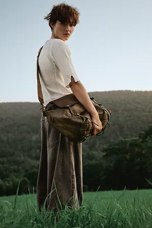 We The Free Sac Messager Benton en Olive, pour femme chez Free People