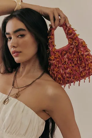 Free People Coral Beaded Clutch par en , pour femme