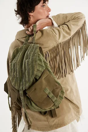 Free People East Coast Cord Backpack par en Seagrass, pour femme chez Free People