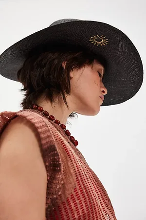 Van Palma Solveig Jr Straw Hat en , pour femme chez Free People