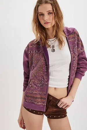 Found Sweat à Capuche Zippé Motif Trouvé par en , pour femme taille: XS chez Free People