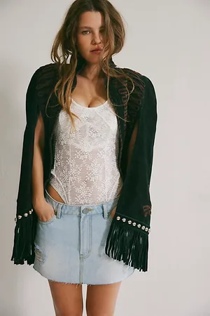 ONE TEASPOON Sloane Denim Mini Skirt en , pour femme taille: 28 chez Free People