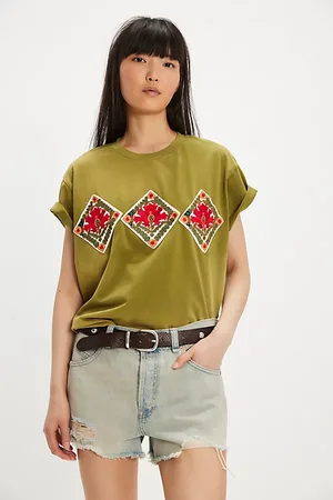 Found T-shirt Appliqué en , pour femme chez Free People
