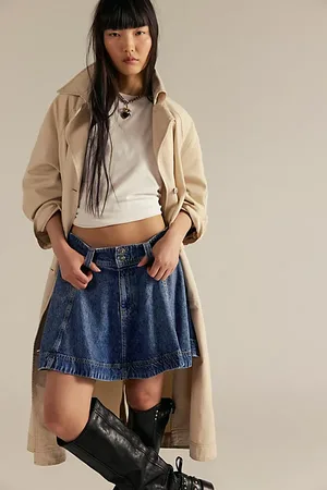 We The Free Wonderland Denim Skirt en , pour femme taille: 27 chez Free People