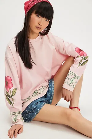 Found Manche Longue Brodée Folklore en , pour femme chez Free People