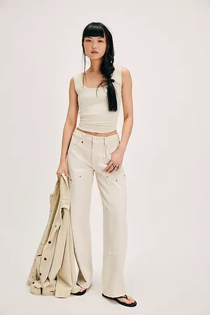 RE/DONE Jeans de Travail Taille Mi-Haute en , pour femme taille: 26 chez Free People