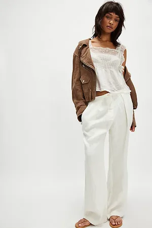 Free People Tyler Linen Trousers par en , pour femme
