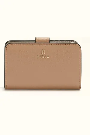 Furla Camelia Portefeuille Compact Deserto Cuir Texturé Femme