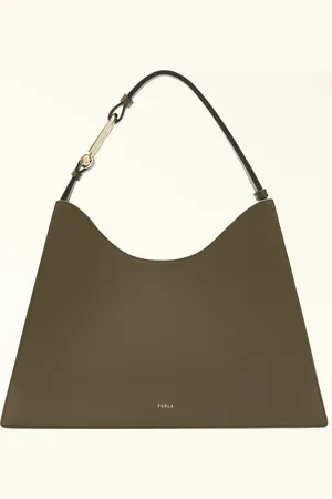Furla Nuvola Sac Porté Épaule Sage Cuir De Veau Claris Lux Femme